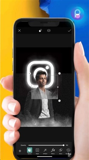 PicsArt Instagram Logo Photo Editing #picsart#photo editing #shorts