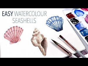 Easy Watercolour Seashells