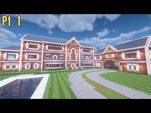 Minecraft: Large Brick Mansion Tutorial | How to Build | Part 1