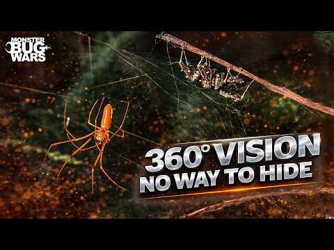 Portia Spider vs. Long-jawed Orb Weaver | Monster Bug Wars