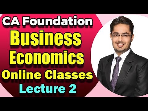 FREE CA Foundation Business Economics Online Classes | Lecture 2 | FREE CA Foundation Video Classes