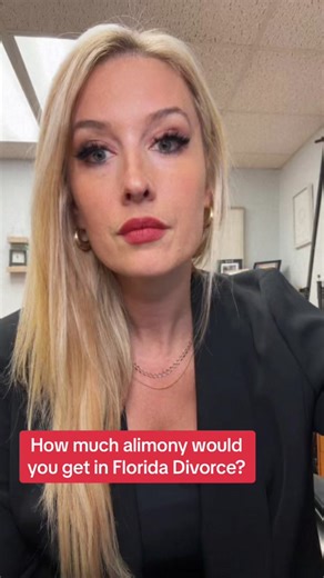 A few examples of how much alimony you would get if you got divorced in Florida right now. #vettelaw #floridadivorcelawyer #floridadivorceattorney #divorceattorney #alimony #floridaalimonylaw