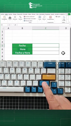 Atajo para Insertar Fecha y Hora en Excel