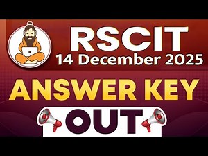 RSCIT answer key 14 December 2025 RSCIT Answer key today RSCIT 14 December 2025 Answerkey RSCIT Exam