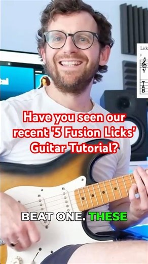 Five FUSION Licks guitar tutorial using the DORIAN mode - Teaser!