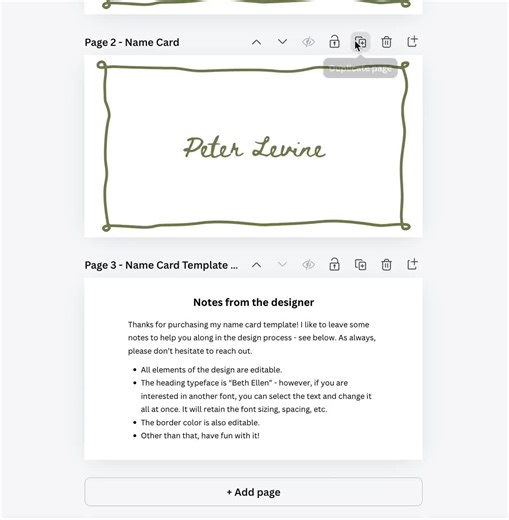 Whimsical Garden Wedding Name Card Template - Etsy