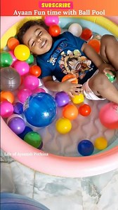 Cute Baby Enjoys Colorful Ball Pool Fun | Happy Playtime Moments #kidsplaying #cutebaby #babyshorts