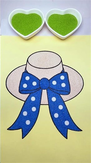 ✨ ASMR Sand Art | Satisfying Sand Peel and Sprinkle Sounds – a hat (No Music)