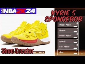 How To MAKE Kyrie 5 "SpongeBob" In NBA 2K24 - Shoe Creator