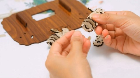 Alice in Wonderland 3D Puzzle Nightlight – DIY 3D LED Book Lamp – 3D Wood Puzzles Décor Lamp for Kids and Adults