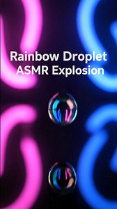 Rainbow Glass Droplet Explosion ASMR | 8K Ultra Macro Slow Motion | Cinematic 9:16 Short