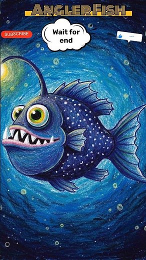 Glow in the Deep 🌊💡 | Easy Angler Fish Drawing & Coloring for Kids #angler #fish #drawing