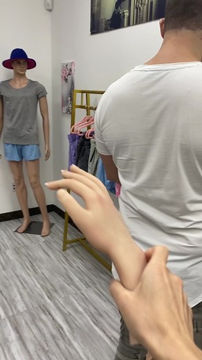 He thought the hand was real 😂 #prosthetics #jokes #shopping | The Saray Hill Show