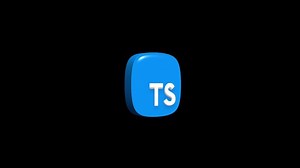 Download Typescript programming language 3d icon animation transparent background