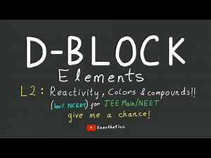 D block elements L2 : Colors, Reactions and compounds (+ memory tricks !)