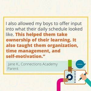 2.7K views · 29 reactions | Getting input from your student on what their schedule should be helps them take ownership of it. That's a valuable tip for success at online school from Learning Coach Jane K. 李 #WhyConnectionsAcademy #LearningCoach #OnlineSchool #LearningFromHome | Connections Academy | Facebook