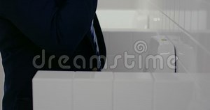 Businessman Peeing in Wc. Close Up Stock Footage - Video of suit, businessman: 166468706
