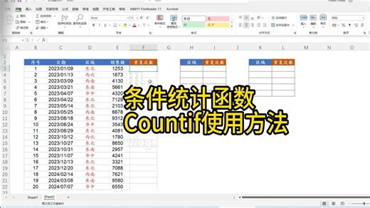 EXCEL函数：条件统计函数COUNTIF
