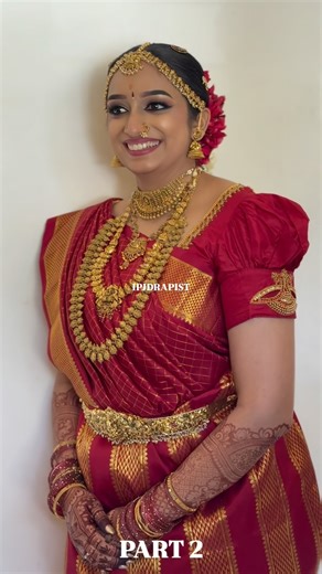 Janani on Instagram: "Part 2 of the most awaited Seetha’s IYER Madisar drape @seetha_lakshmiav thank you for choosing IPJ for ur big day Assisted by @bk_aivanam Makeup was done by @sijanmakeupartist Mehendi - @najmun_henna"