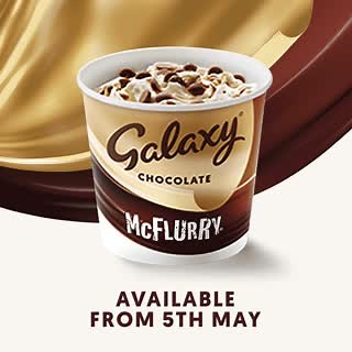 We're bringing you the inside scoop this Wednesday...🍦 Not one but TWO Galaxy McFlurries are available from McDonald's today, 5th May! The Galaxy Chocolate and Galaxy Caramel McFlurry are both made with smooth, creamy Galaxy chocolate pieces. Chocolate or Caramel sauce? The choice is yours 🍫🍫 Which will you order first? #NewFromMars | Galaxy Chocolate