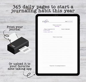 Daily Journal Digital and Printable Compatible With Goodnotes Notability Evernote Etc 365 Daily Pages to Start a Journaling Practice - Etsy Canada