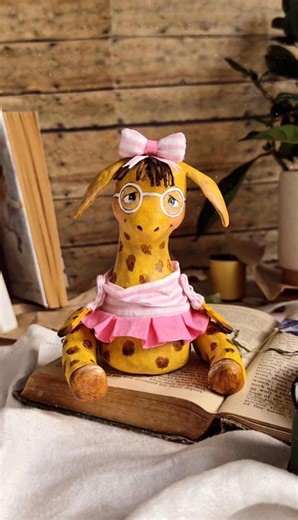 A Handmade Papier-mâché Giraffe, Created as a Decorative Art Object. - Etsy
