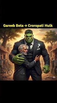 Gareeb Hulk worked hard to be rich | Poor hulk didn't give up|#viralshorts #desihulk #hulk #richer