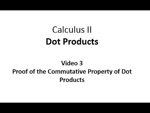 Proof of the Commutative Property of Dot Products