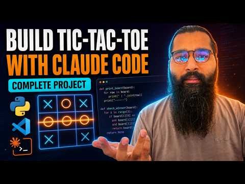 Claude Code to Build a Tic-Tac-Toe Game in Python using VS Code! 🎮💻