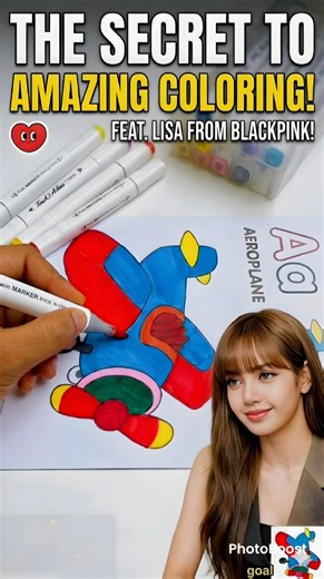 relaxing colouring with art markers 💌