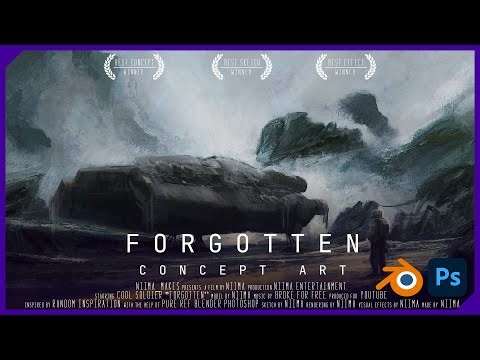 3D ➝ 2D Concept Art | Sci-Fi Concept Art Speed Painting | Forgotten