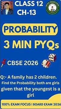 | Part- | Class12 Probability | 3 minutes PYQs | Most Important Question | CBSE Exam Focus