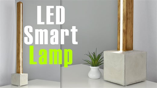 DIY LED Lamp with a CONCRETE base