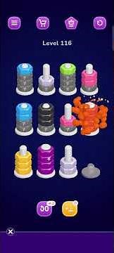 Nut Sort Level 116 Walkthrough | Nuts — Color Sort 116 solution