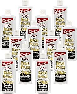 HOPE'S Brass Polish and Cleaner, Prevents Tarnish, Safe for Brass, Copper, Chrome, and Sterling Silver, Metal Polish for Cymbals, Trombone, Trumpet, and Other Instruments, 8 oz, Pack of 12
