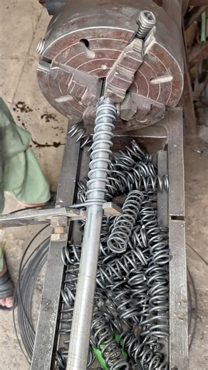 Master Craftsman Makes an Industrial Compression Spring by Hand! #springmaking #shortsfeed #viral