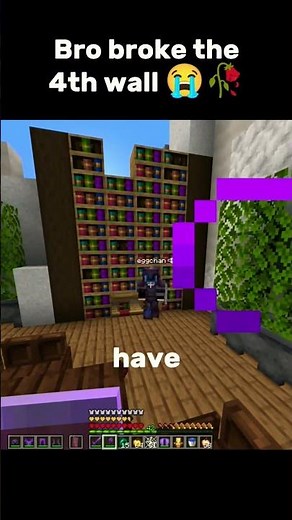 Eggchan broke the 4th wall 😭🥀 Minecraft Unstable Smp #shorts #memes