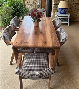 Handmade Live Edge Walnut Dining Table: Modern Rustic Solid Wood - Etsy