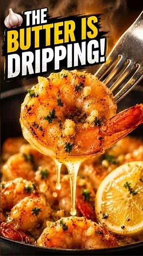 Juicy garlic butter shrimp ready fast! Save & follow for easy meals.