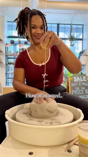 Started with a lump of clay and ended with a fruit bowl. ✨ #pottery #ceramics #glaze #art #clay