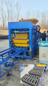 4 inch concrete hollow blocks making machine with automatic function hydraulic #automaticblockmachine GiantLin brick machine factory | 高猛