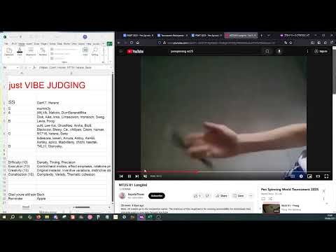 (continued) Pen Spinning World Tournament 2025 Round 1 Live watching