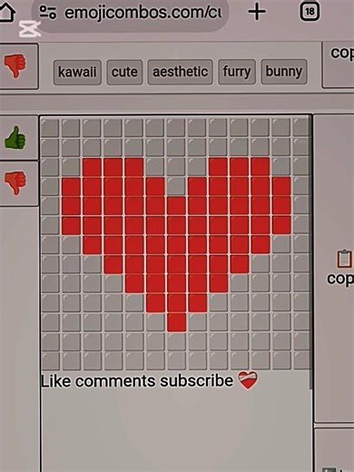 heart ❤ #emoji #art #emojiart #trending #explorepage #explore #edit #heart #drawing #love #try