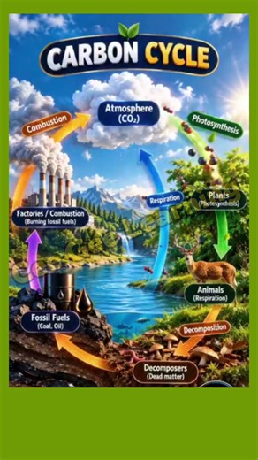 Carbon cycle #biology #class 10