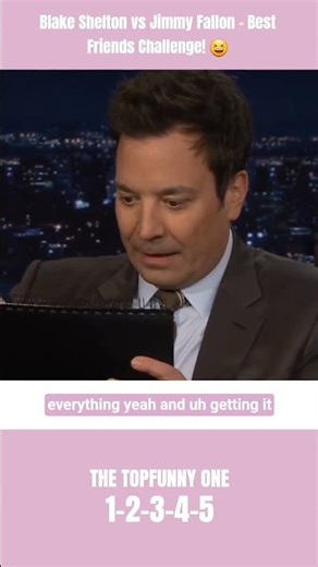 Blake Shelton vs Jimmy Fallon – Best Friends Challenge! 😆 #shrots #funny #comedy #celebrity #viral