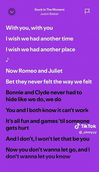 Stuck in the Moment: Justin Bieber Lyrics Video