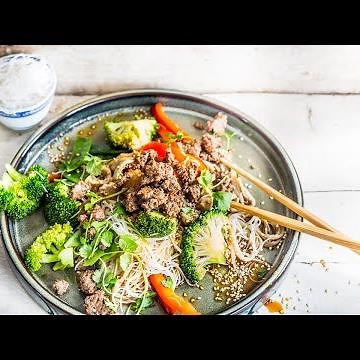 Asiatischer Glasnudelsalat mit Rinderhack | Glutenfrei | Experience Fresh Panasonic