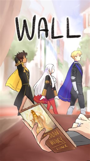 sushiru ♡ on Instagram: "it is now 20XX and the world of Fodlan byleth once knew is gone. He visits the same museum every day to stare at a certain painting. One day, he decides it’ll be his last time going. can u believe Good Kid commissioned me? 🤯 their new single “Wall” is so good!! give them a listen!! @goodkidband #fireemblemthreehouses #fireemblem #fe3h #byleth #dimitrialexandreblaiddyd #edelgardvonhresvelg #claudevonriegan #fe3hfanart #goodkidwall"