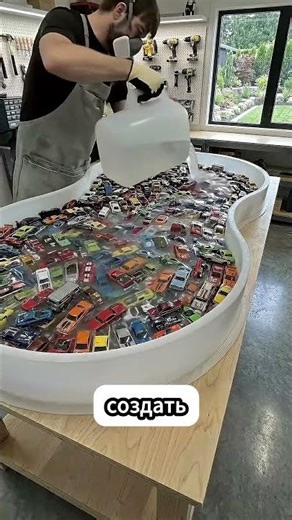 DIY Epic Epoxy Resin Table with Over 1000 Toy Cars!