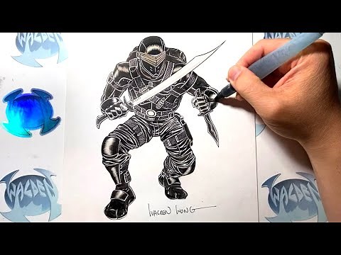 How to Draw SNAKE EYES GI Joe Classified